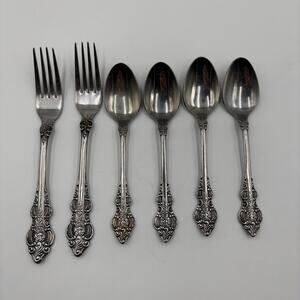 Oxford Hall Sutherland Lot 6 Pieces 4 Spoons 2 Forks Flatware Stainless